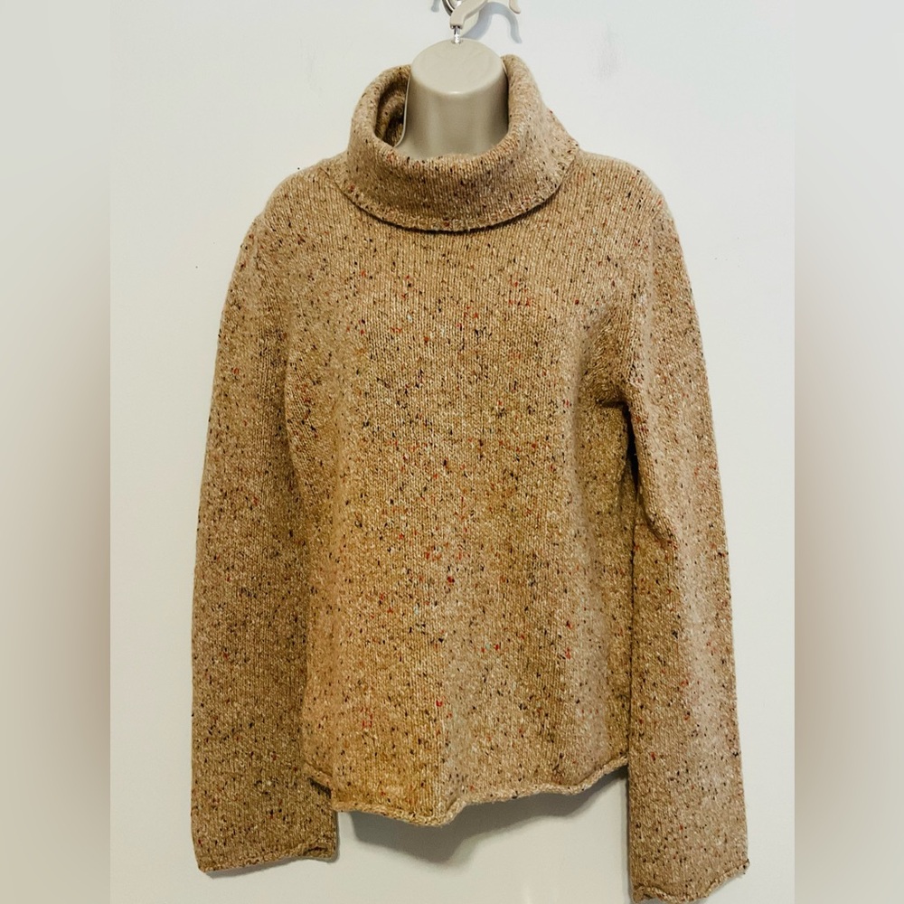 Express cowl neck knit sweater long bell sleeve